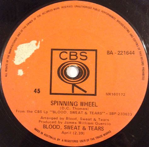 Blood, Sweat & Tears* - Spinning Wheel (1969, Vinyl) | Discogs