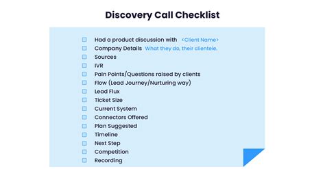 Discovery Call Template