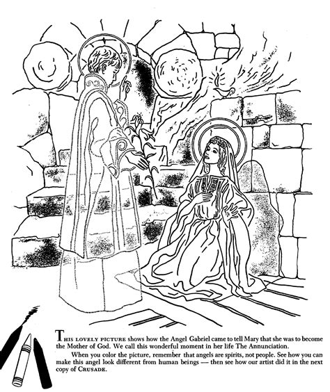 Annunciation Coloring Pages – Family in Feast and Feria