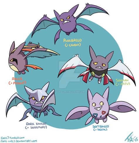 Pokemon: Crobat Variations by forte-girl7.deviantart.com on @DeviantArt Pokemon Fusion Art ...