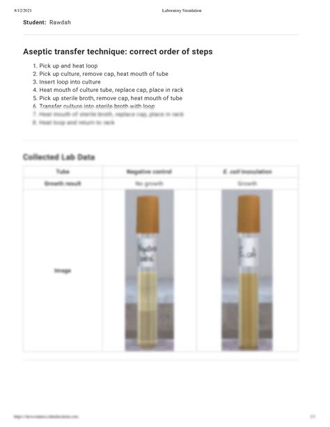 SOLUTION: Aseptic technique broth culture to sterile broth - Studypool