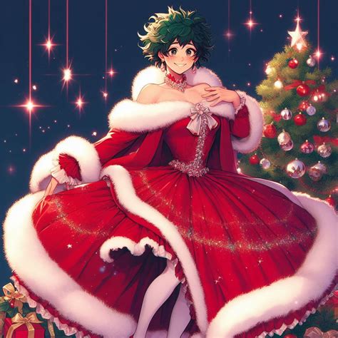 Christmas Gown Deku by Artificial-sIssy on DeviantArt