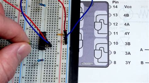 7408 74HC08 quad 2 input AND gate integrated circuit IC LED ...