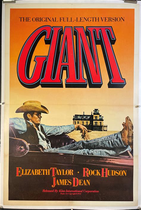 GIANT, Original James Dean Linen Backed Movie Poster - Original Vintage ...