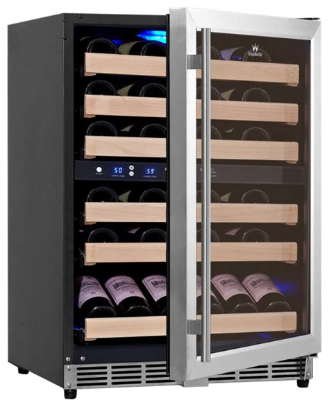 24" Dual Zone Undercounter Wine Cooler, Quiet and Energy-Saving ...