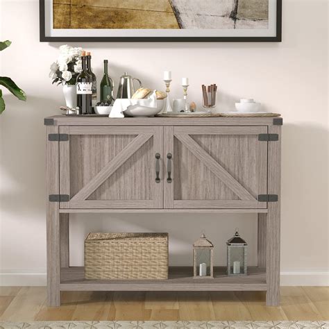 Buy HOMBCK Farmhouse Coffee Bar Cabinet, Entryway Table Console Table with Storage, Buffet ...