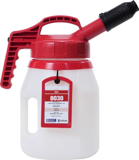 Download Oilsafe Stumpy Spout 5 Liter Red - Color Coded Container Lubrication - Full Size PNG ...