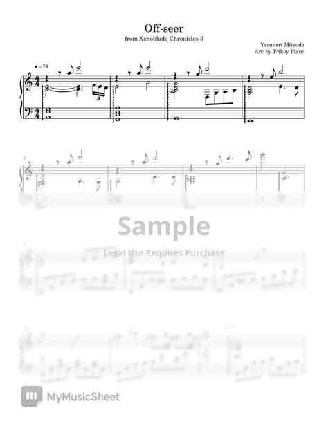 Yasunori Mitsuda - Off-seer - Xenoblade Chronicles 3 Sheets by TriKey Piano