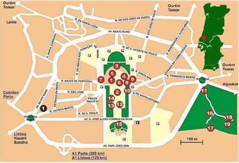 Map Of Fatima Shrine Portugal