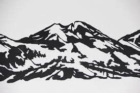 Image result for mountain silhouette | Mountain silhouette, Wall art pictures, Art