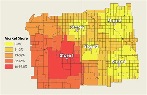 Huff Gravity Model: Store Customer Predictions - GIS Geography