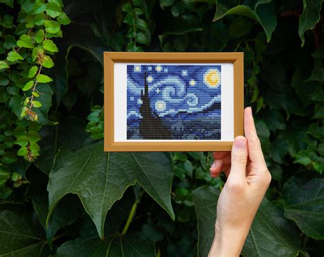 Starry Night by Vincent Van Gogh Cross Stitch Pattern. - Etsy