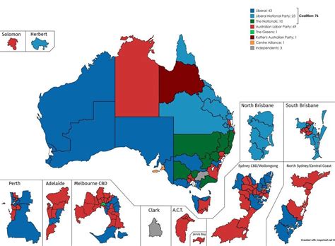 2019 Australian Federal Election Result. RedSnowCastle:The... | Australia map, Wollongong ...