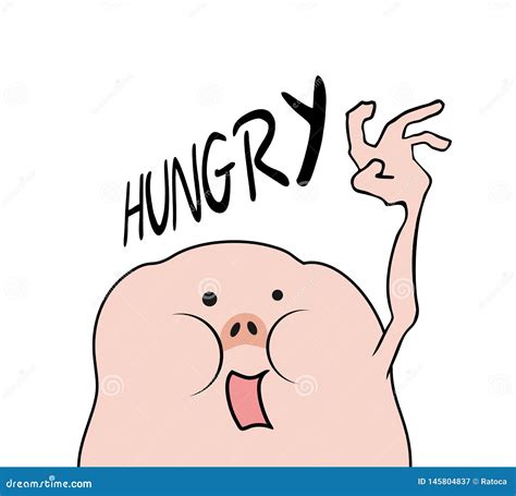 Funny hungry creature stock vector. Illustration of happy - 145804837