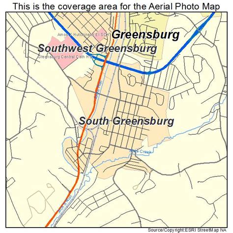 Aerial Photography Map of South Greensburg, PA Pennsylvania