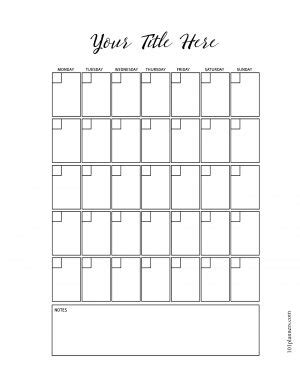 FREE Monthly Planner | Edit online and print at home