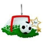 Personalized Soccer Ball & Goal Post Ornament | Personalized Ornaments For You