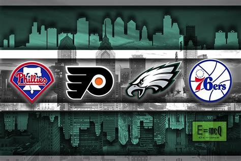 Philadelphia Sports Teams Poster, Philadelphia Eagles, Flyers, 76ers ...