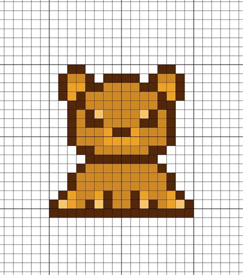 Pixel Art Bear - Free Cross Stitch Pattern