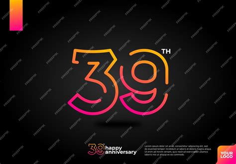 Premium Vector | Number 39 logo icon design 39th birthday logo number anniversary 39