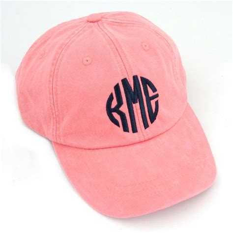 Monogrammed Baseball Hat - Aqua Stonewash | Preppy Monogrammed Gifts ...