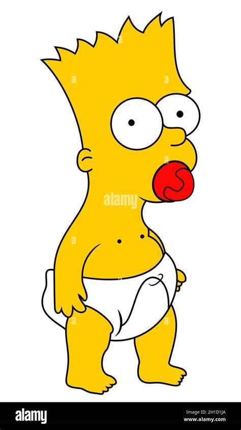 Bart The Simpsons baby illustration cartoon editorial Stock Photo - Alamy