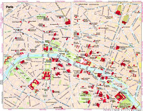 9 Best Images of Printable Map Of Paris Travel - Printable Map of Paris Tourist Attractions ...