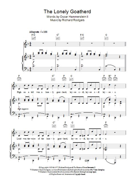 The Lonely Goatherd | Sheet Music Direct