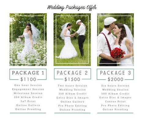 Wedding Photography Packages Price List in 2021 | Wedding photography ...