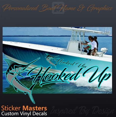 Boat Decals Custom Boat Name Decal Sail Fish by StickerMasters