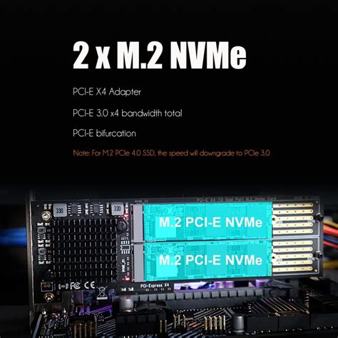 Dual Slot M.2 NVMe PCIe 3.0 X4 Adapter Card with ASM 2812 PCIe ...