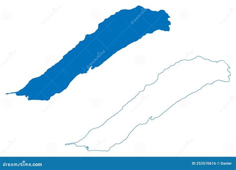 Lake Brienz Switzerland, Swiss Confederation Map Vector Illustration ...