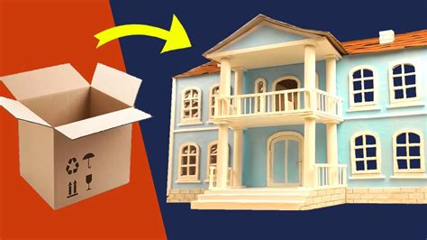 Diy Miniature Dollhouse With Cardboard / Dollhouse From Boxes And Cardboard 5 Steps ...