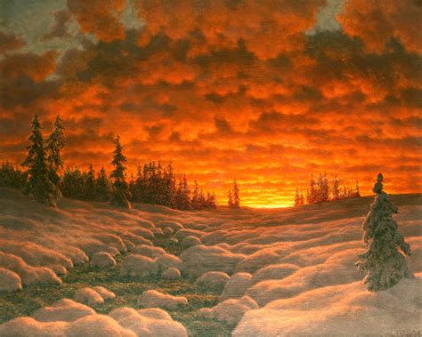 Winter Sunset by Ivan Fedorovich Choultsé, c.1925