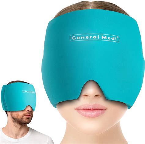 Amazon.com: General Medi Headache & Migraine Ice Wrap Cap, Cold Therapy Migraine Relief Hat ...