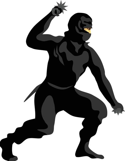 Black Ninja Warrior Action 3336487 Vector Art at Vecteezy