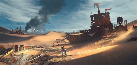 Mad max, game landscape, desert, apocalypse, smoke, dog, Games, HD wallpaper | Peakpx