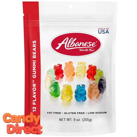 12-Flavor Gummy Bears 9oz - 6ct Peg Bags – CandyDirect