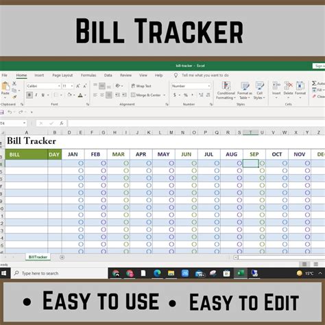 Bill Tracker Spreadsheet Google Sheets Budget Template for - Etsy