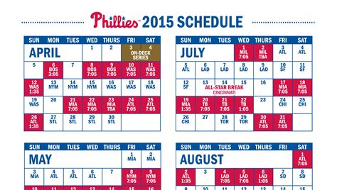 Phillies release 2015 schedule