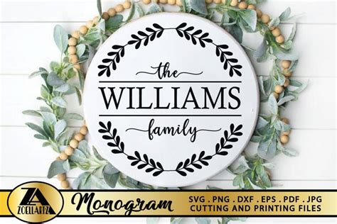 Family Monogram SVG Family Name SVG Farmhouse (1095486)