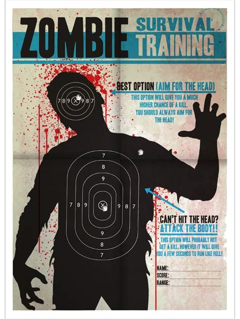 Zombie Survival Training Mini Poster – Grindstore Wholesale | Zombie ...