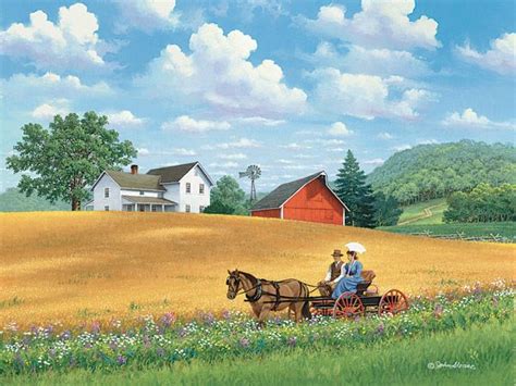 268 best images about Pretty paintings of Country Scenes on Pinterest | Folk art, Cottages and ...