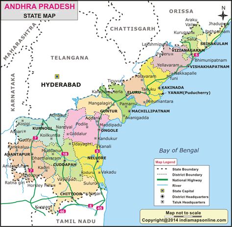 Physical Map Of Andhra Pradesh