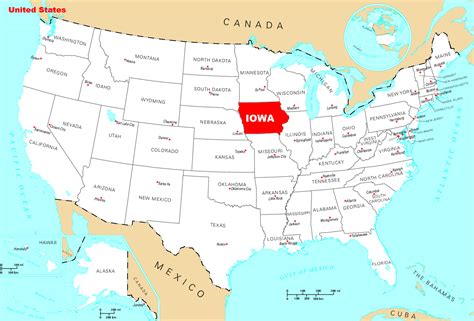 Iowa On Usa Map - Blanch Sherline