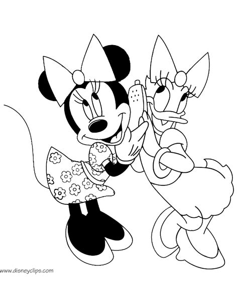 Minnie Mouse And Daisy Duck Coloring Pages Print