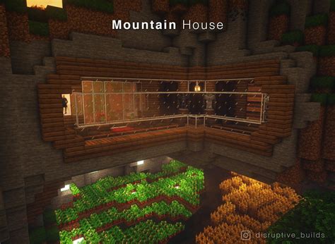 I built a Mountain-side House! : r/Minecraft