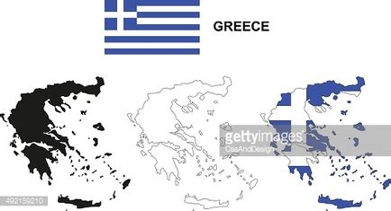 Greece Map Vector, Greece Flag Vector, Isolated Greece Stock Vector ...