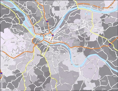 Pittsburgh Zip Code Map - GIS Geography