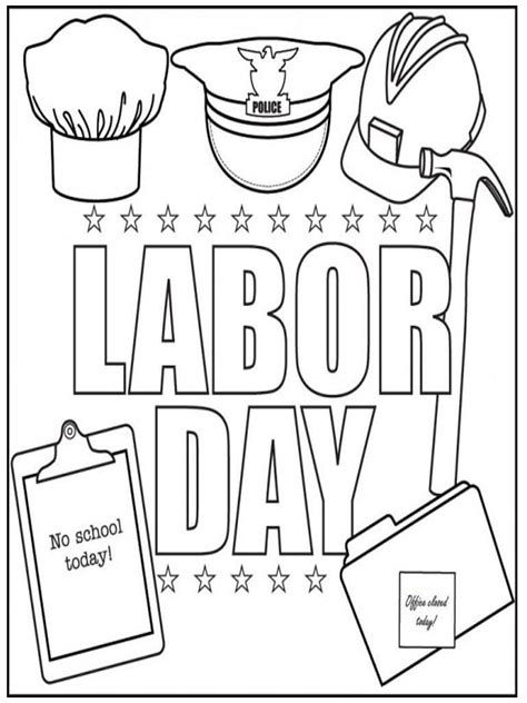 Happy Labor Day Image coloring page - Download, Print or Color Online for Free